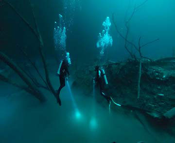 Cenote Angelita un Rio bajo el agua