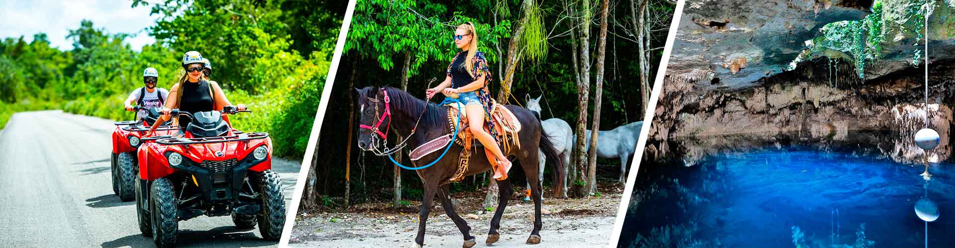 Tour a caballos y cuatrimotos en Cancún