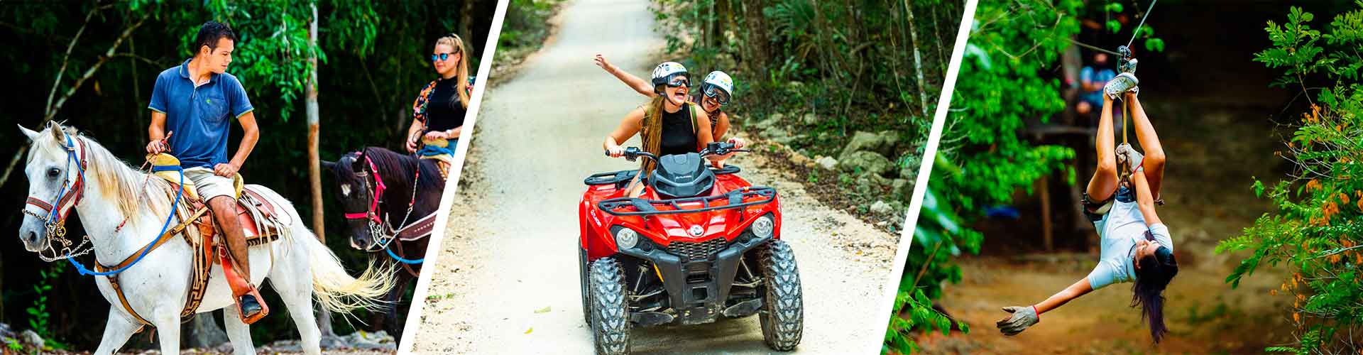 Paseo a caballo, cuatrimotos y cenotes en Cancún