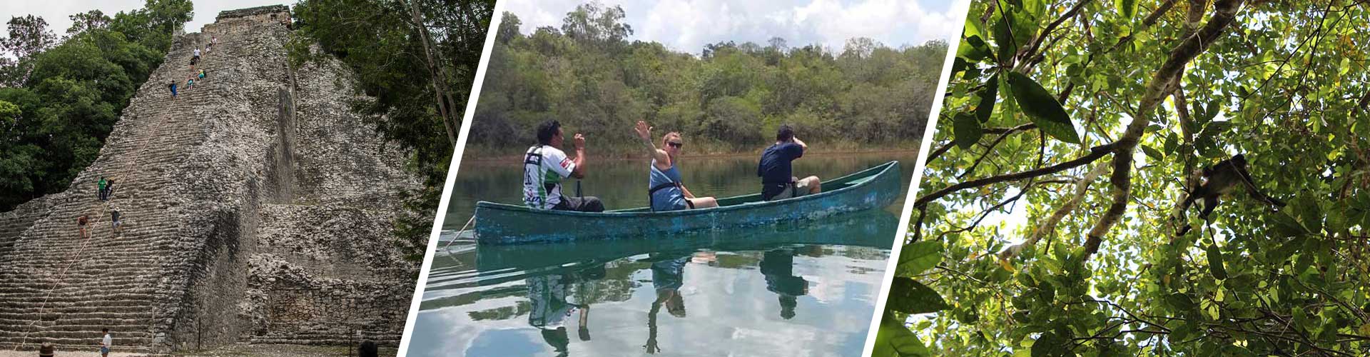 Private tour Coba ruins and Monkey Reserve Punta Laguna 